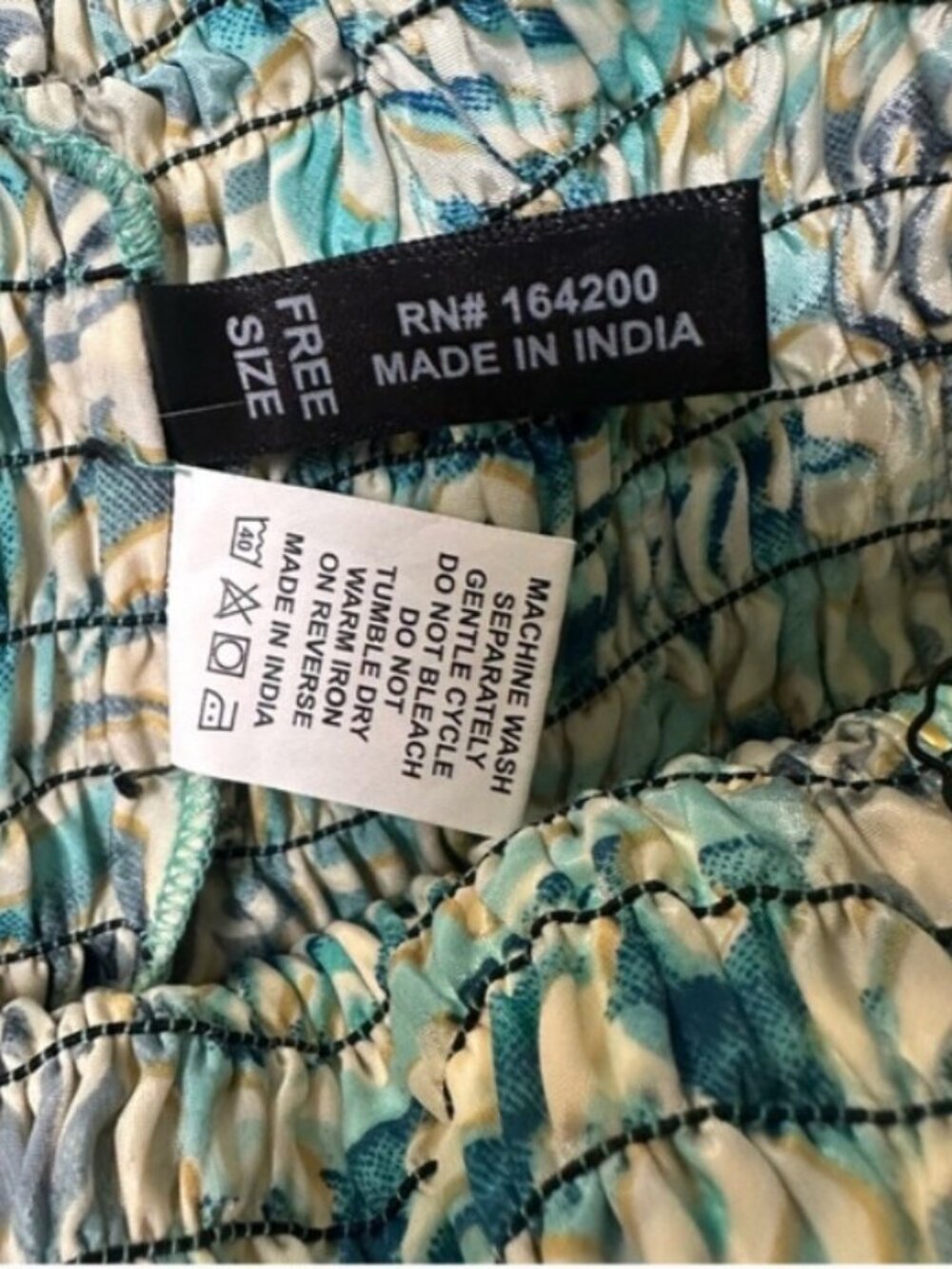 Etc Silk Blend Smocked 2-in-1 Handkerchief Midi Dress Skirt NWOT - Picture 8 of 10